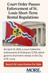 Restraining order against City of St Louis on short term rental permits