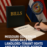 HB 595 rE Landlord - Tenant Rights and Buyers Agent Representation Signed Into Law by Governor Kehoe