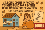 The City of St. Louis has begun accepting applications for the new Impacted Tenants Fund, a relief program created to support renters who were forced to relocate after their homes were condemned or damaged beyond habitability during the May 16 tornado. The program provides a one-time payment equal to one month of rent, calculated using the 2025 HUD Fair Market Rate for the size of the former unit. Applications are processed through Employment Connection.