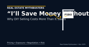 Real Estate Mythbusters: “I’ll Save Money Without an Agent”…..Why DIY Selling Costs More Than It Saves