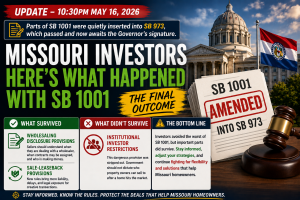 Missouri SB 1001 Died…But Many of Its Investor Restrictions Quietly Passed Through SB 973